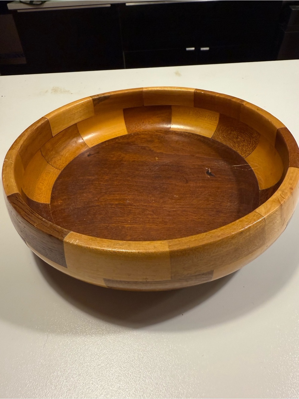 Vintage Cambridge Ware Newnham Wooden Fruit Bowl Made in England MC